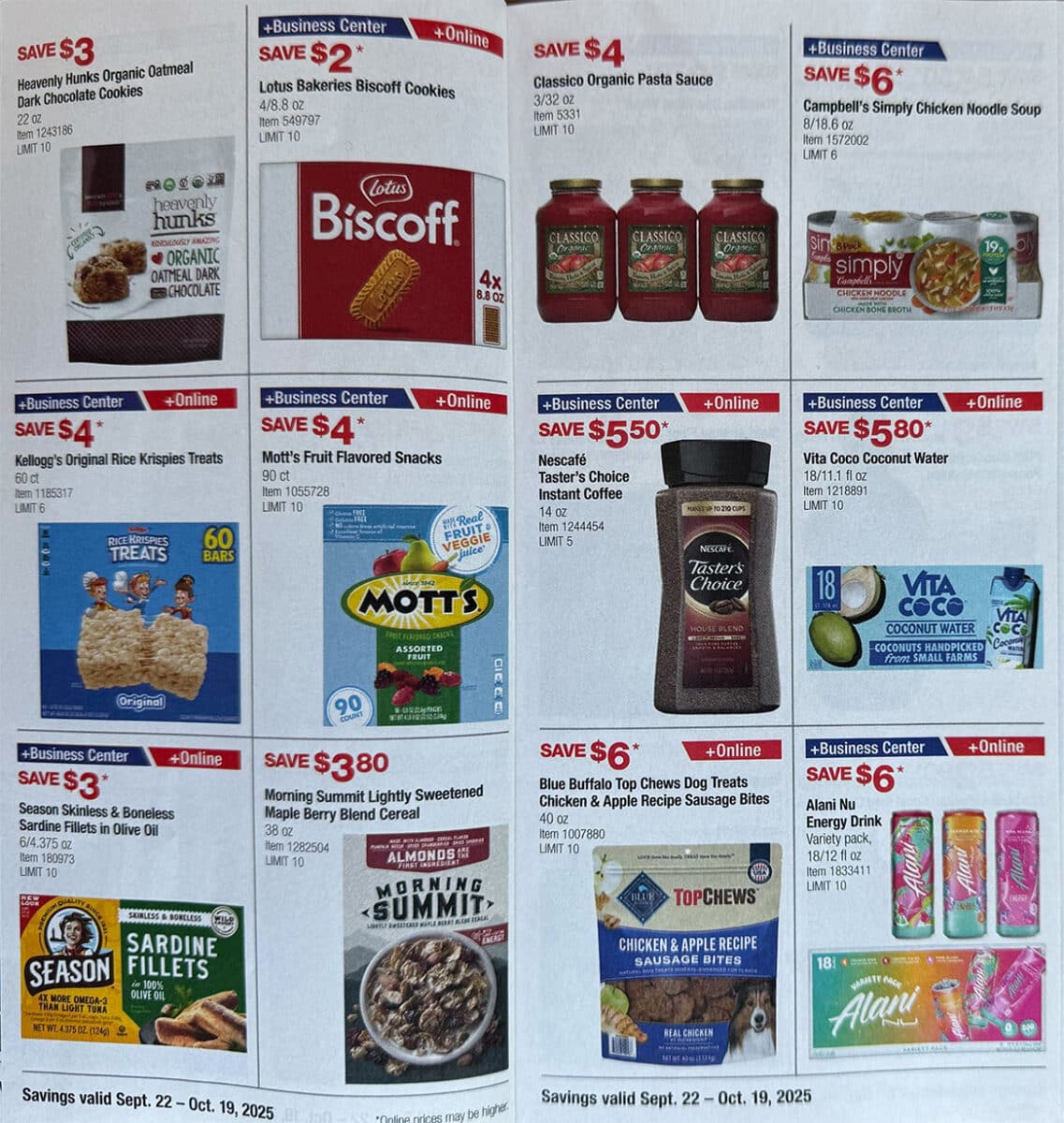 ad scan of the costco coupon book october 2025 from Slickdeals