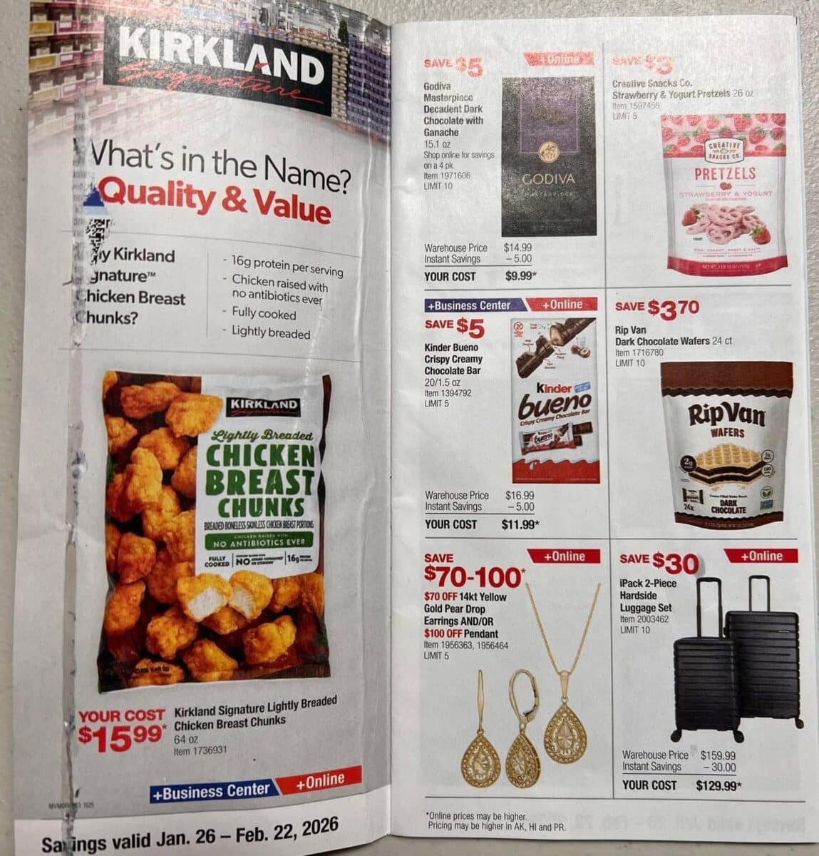 costco coupon book ad scan for january and february 2026 from slickdeals.net