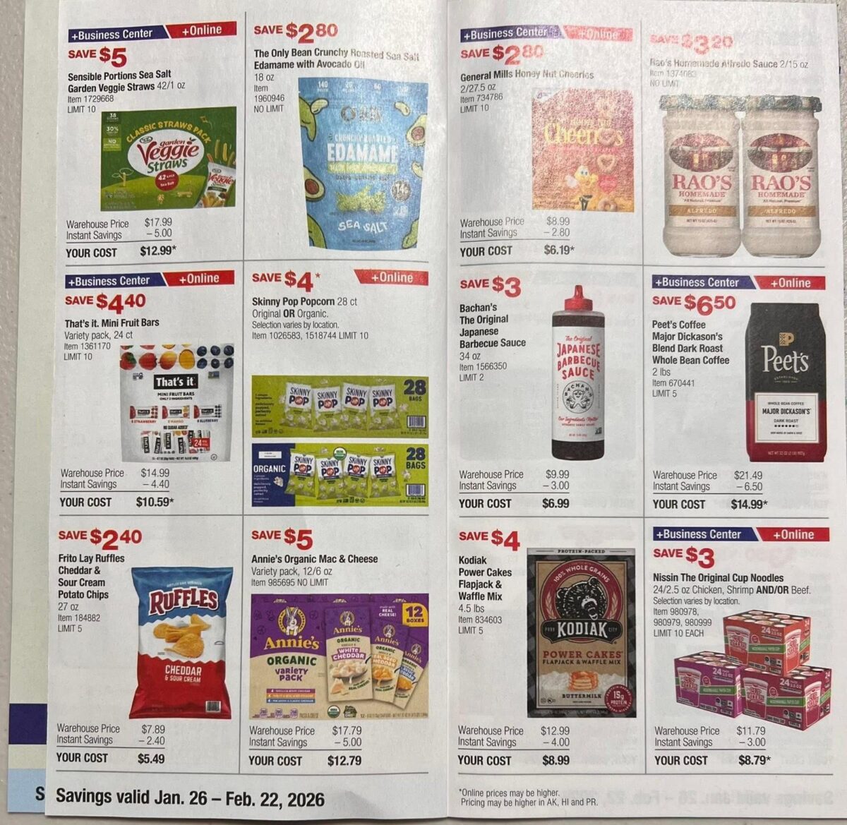 costco coupon book ad scan for january and february 2026 from slickdeals.net