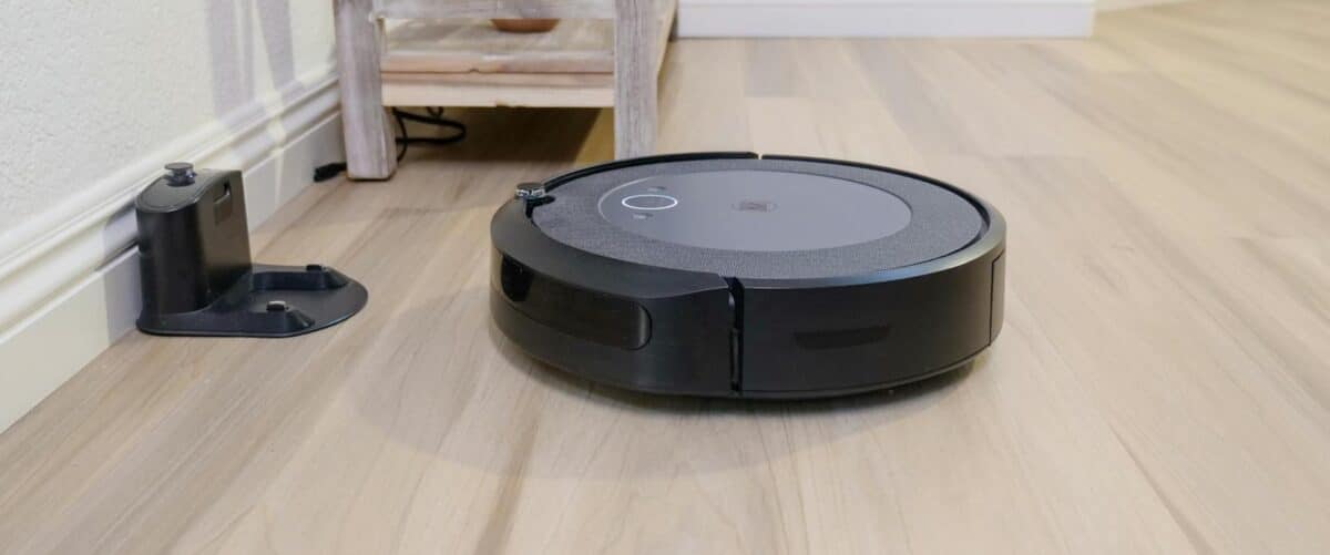 Robot vacuum on the floor
