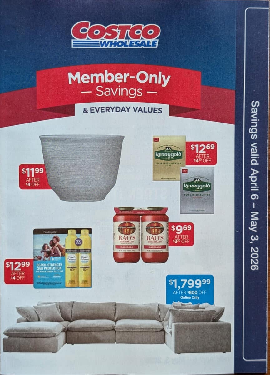 costco coupon book ad scan for april 2026 from slickdeals