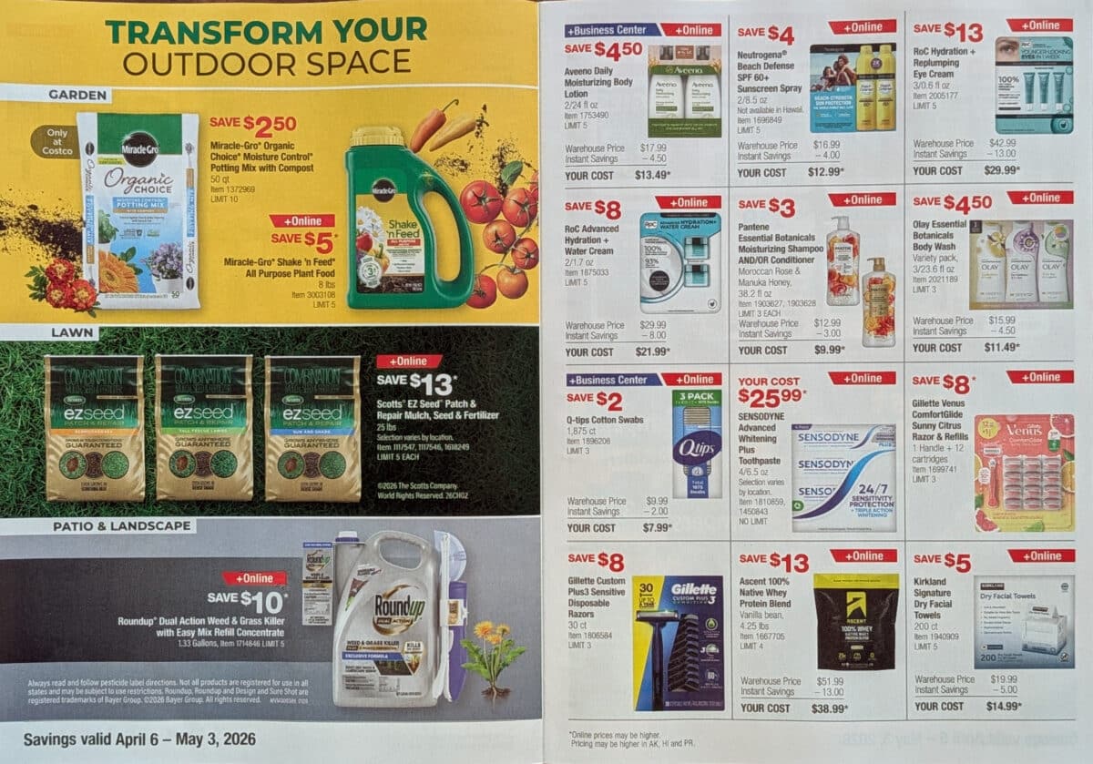 costco coupon book ad scan for april 2026 from slickdeals