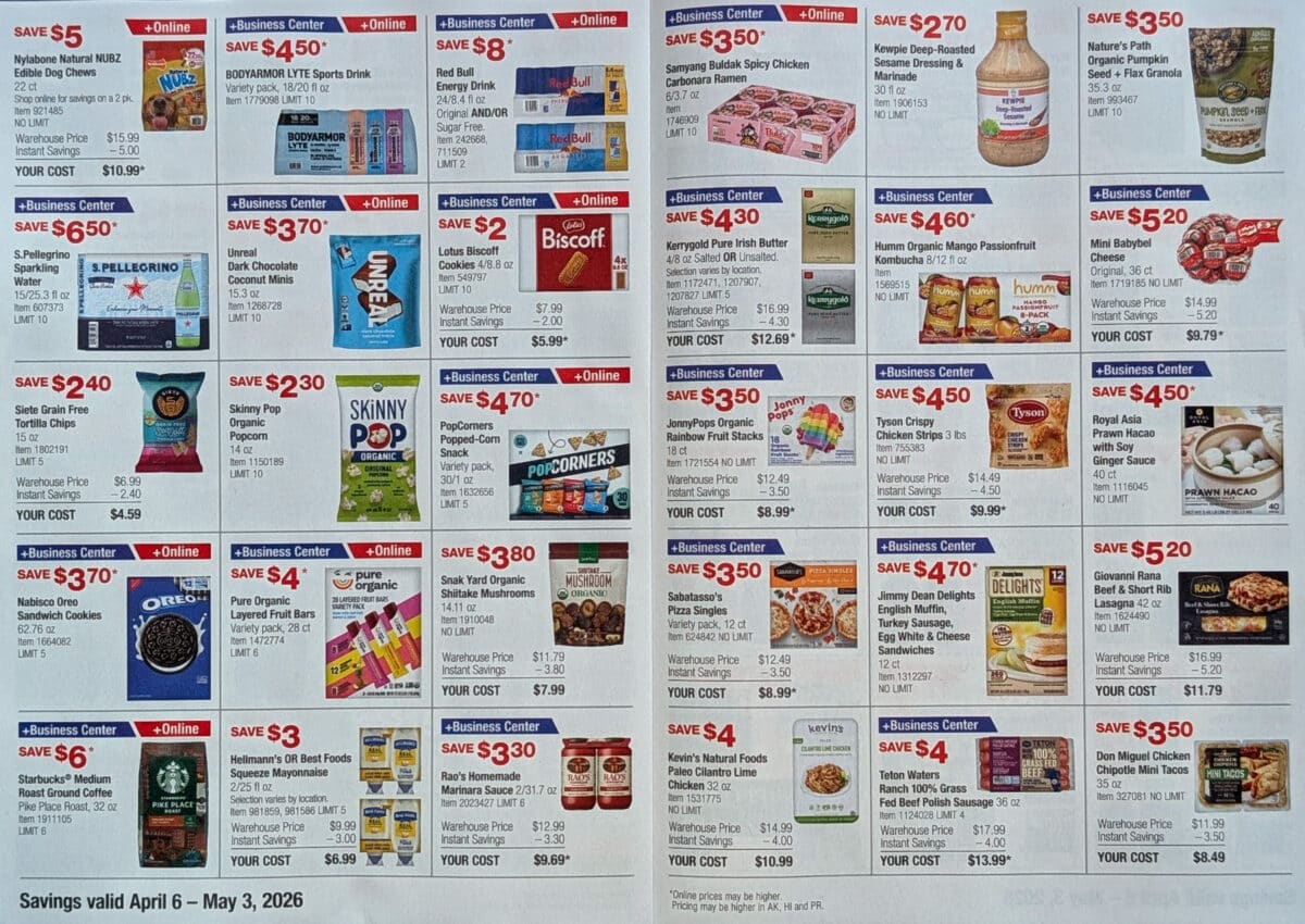 costco coupon book ad scan for april 2026 from slickdeals