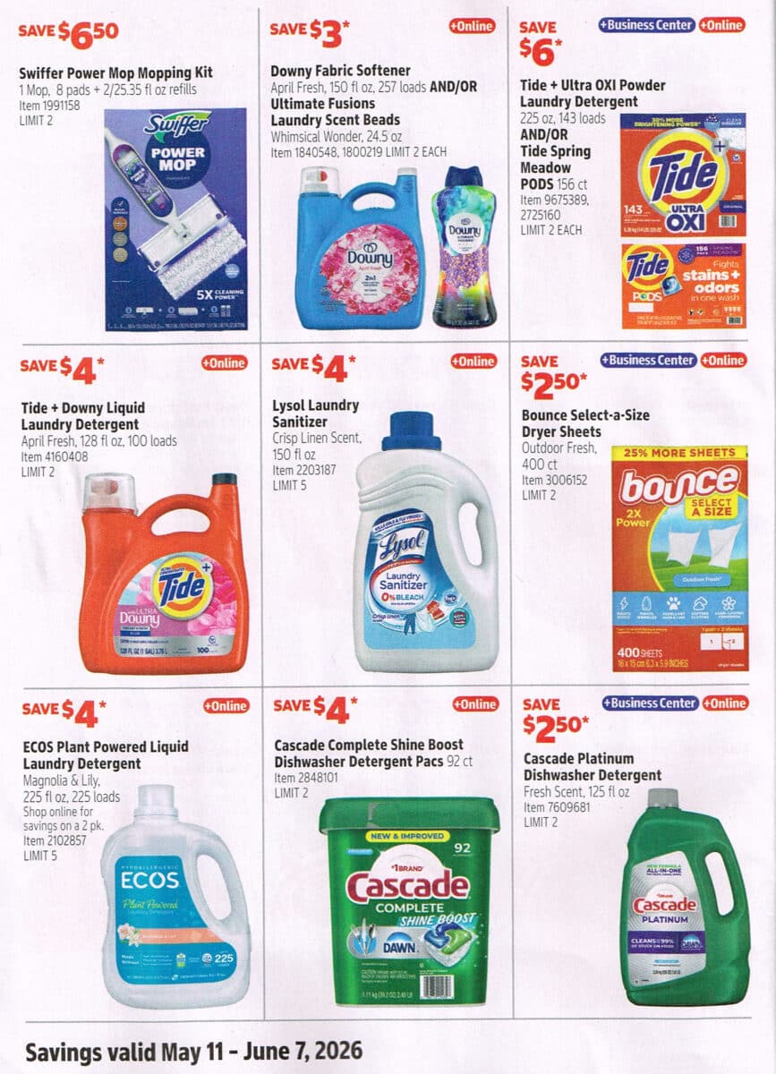 Ad Scan of the May 2026 Costco Coupon Book from Slickdeals.net