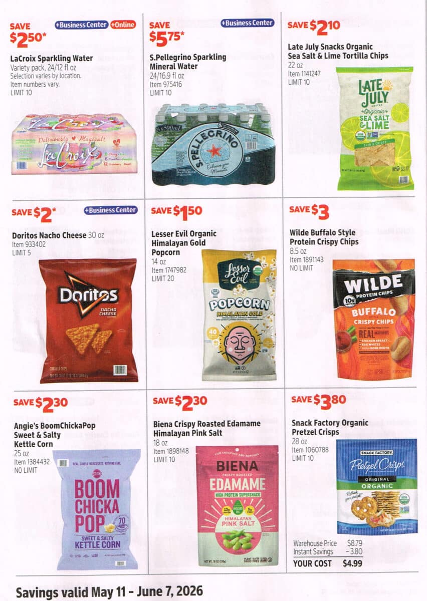 Ad Scan of the May 2026 Costco Coupon Book from Slickdeals.net