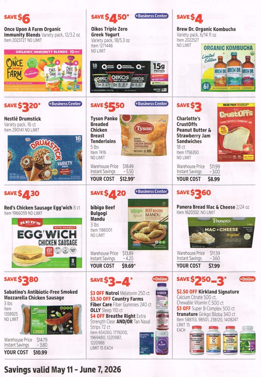 Ad Scan of the May 2026 Costco Coupon Book from Slickdeals.net