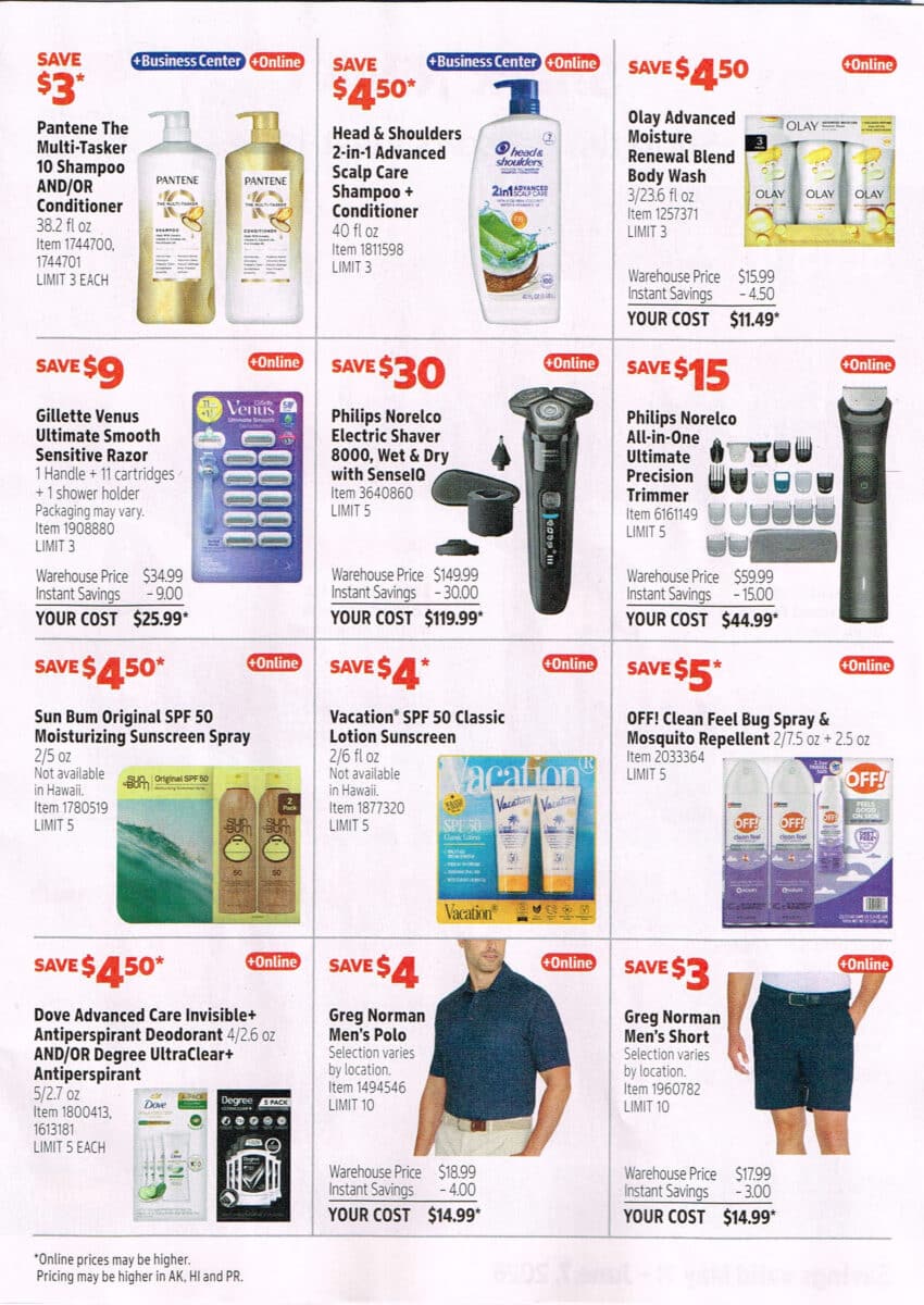 Ad Scan of the May 2026 Costco Coupon Book from Slickdeals.net