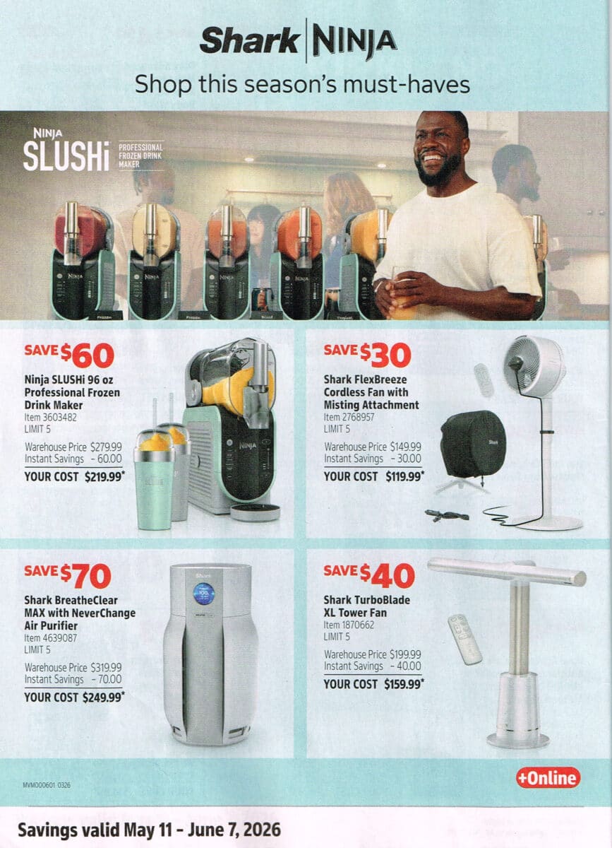 Ad Scan of the May 2026 Costco Coupon Book from Slickdeals.net