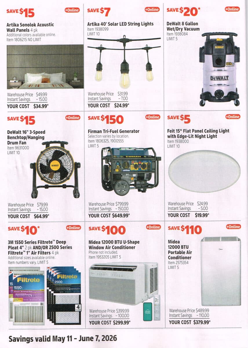 Ad Scan of the May 2026 Costco Coupon Book from Slickdeals.net